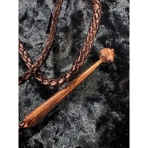 Sterling Silver Zuni Sun Face Native American Turquoise Coral Bolo Tie Slide - Picture 7 of 9